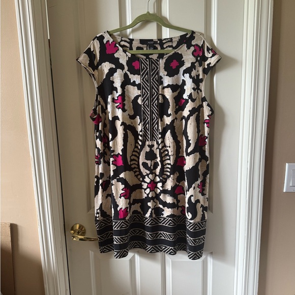 Alfani Black and Pink Patterned Dress - Picture 1 of 5